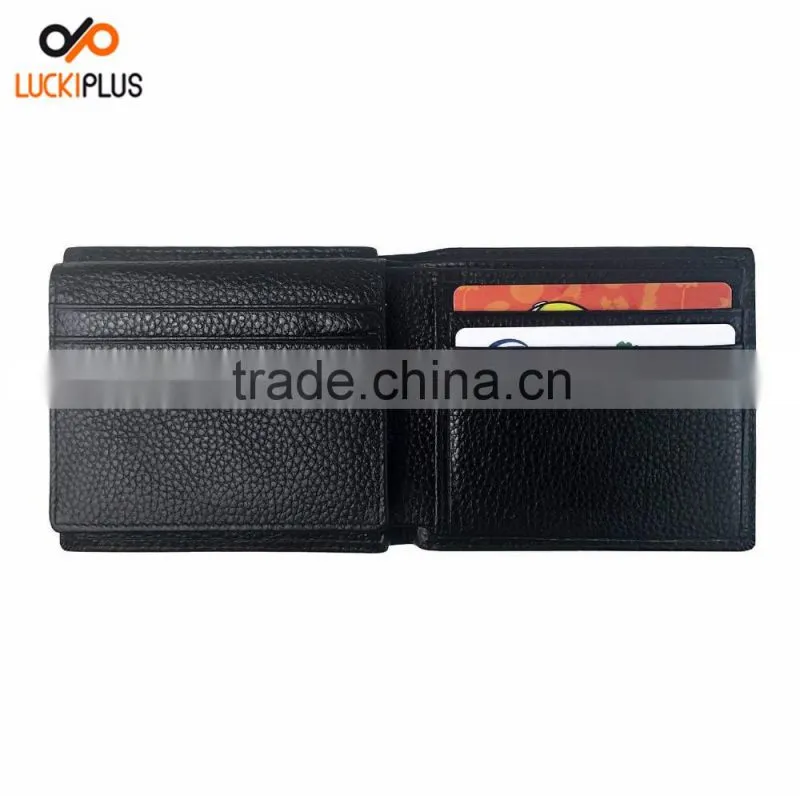 Luckiplus Leather RFID Blocking Leather Wallet for Men and Women Credit Card Protector