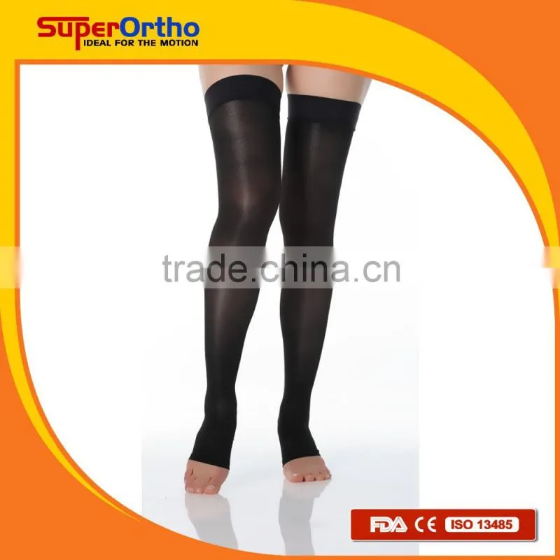 A6-008 Ultra Comfort Thigh High open medical compression stocking