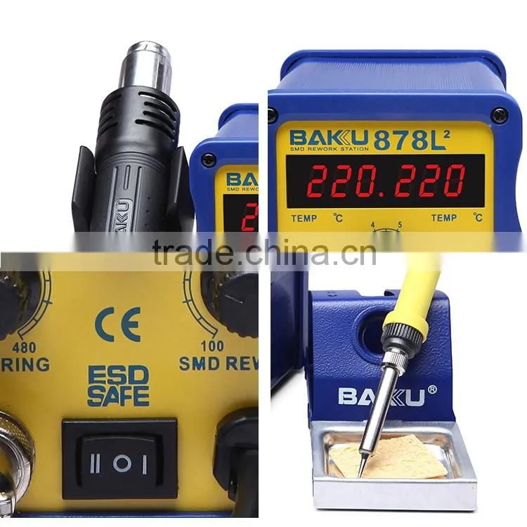 2016 BAKU New design BK878L2 Welding machine double digital rework station
