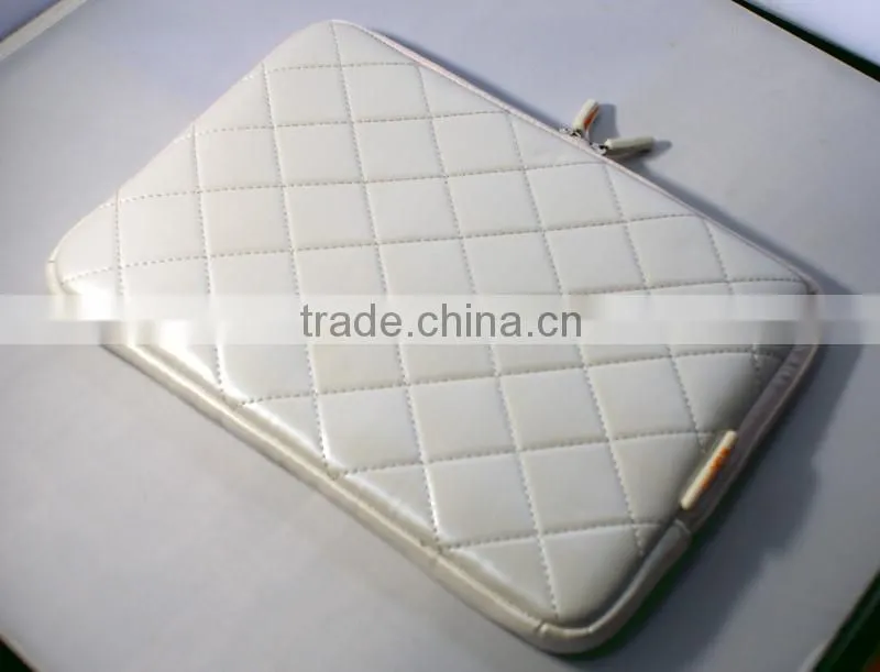 K-OK Classic Horizontal Diamond Texture Zipper PU Leather tablet bag cases with EVA interlayer for ipad air protector case