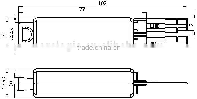 ADSL2+ over POTS splitter module for MDF