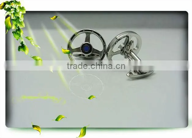 World famous car mark men's stainless steel cufflinks/cuff links manufactory/wholesalercufflinks