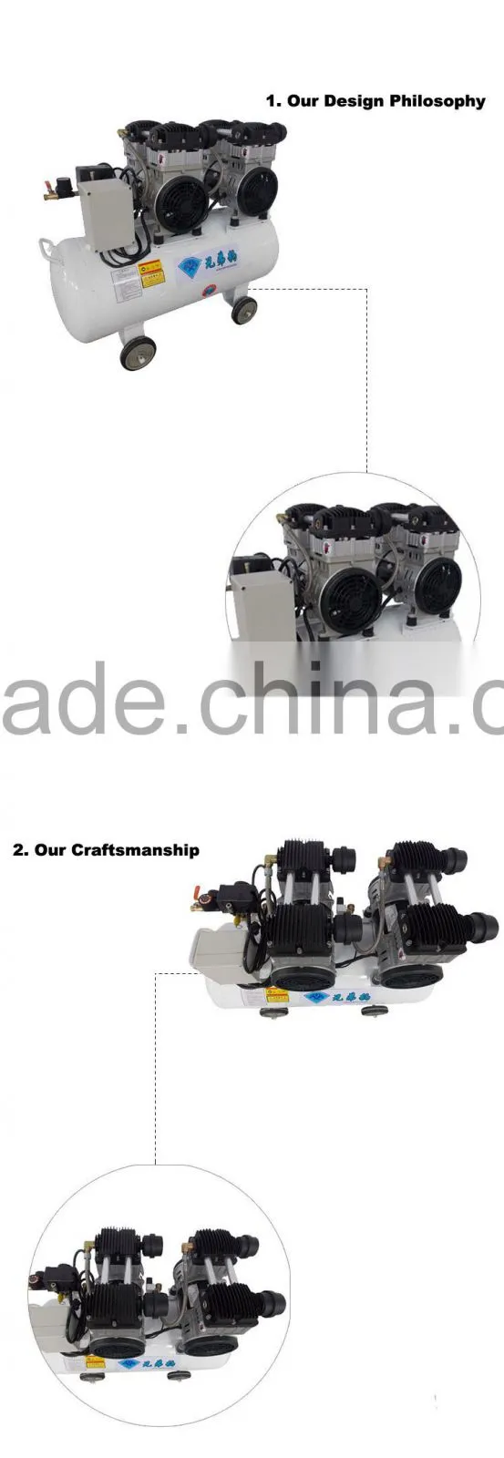no oil quiet air compressor for chemical industry