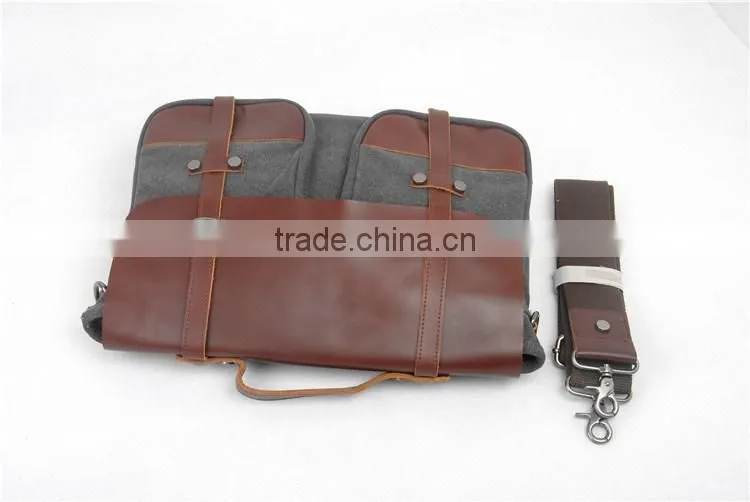 Full Grain Leather Vintage Shoulder Bag Man Messenger Laptop Bag