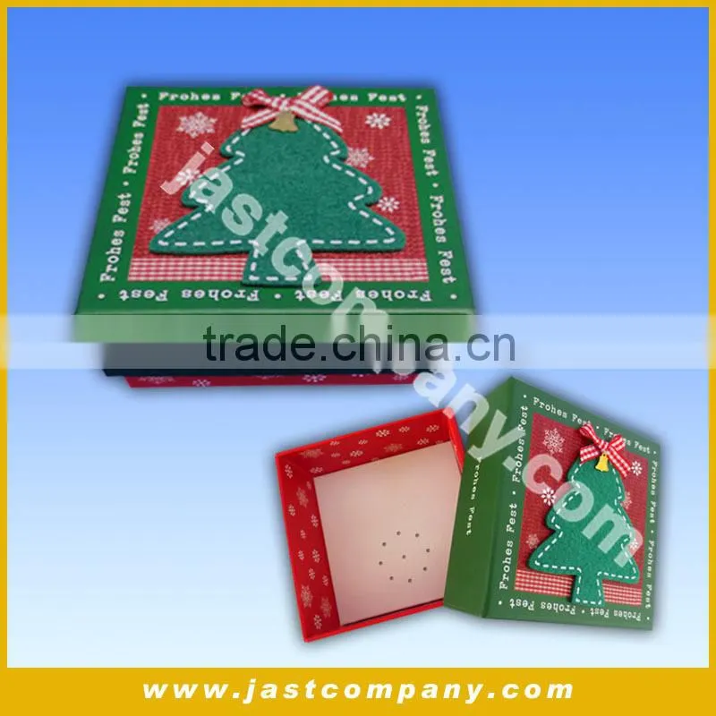 Small Square Decorative Cardboard Musical Christmas Gift Box