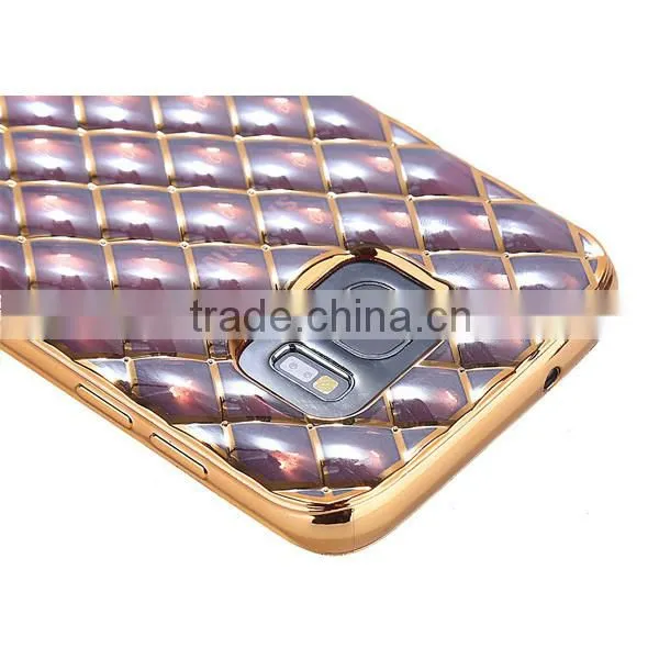 C&T Luxury Plating Pattern Diamond Lattice Transparent Soft Tpu Case for Samsung Galaxy S7 5.1"