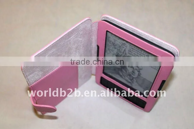 Leather Cover case for Kindle 3 with clasper