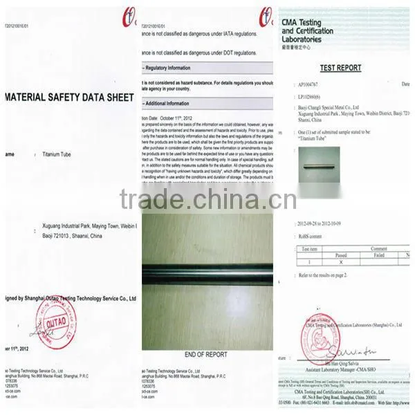 60mm titanium tube titanium tube ASTM B338