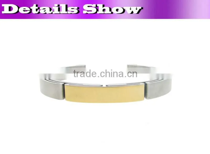 2013 hot gold &black wholesale Sterling Silver Bangle Cuff Bracelet 5 in 1 Bangle 7.5-8.5inch friendship bangle for sale