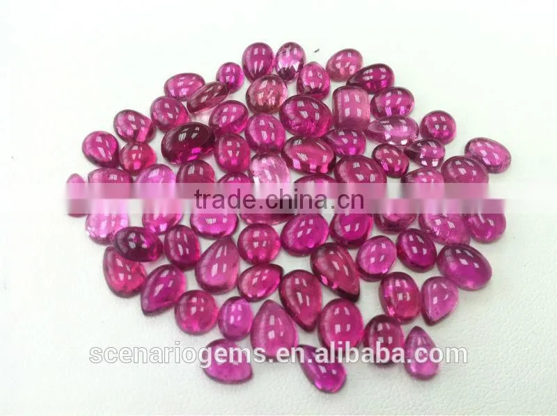 #CAZZ Natural Multi-Shape Cabs Free Size Loose Gemstone Rubellite Cabochons