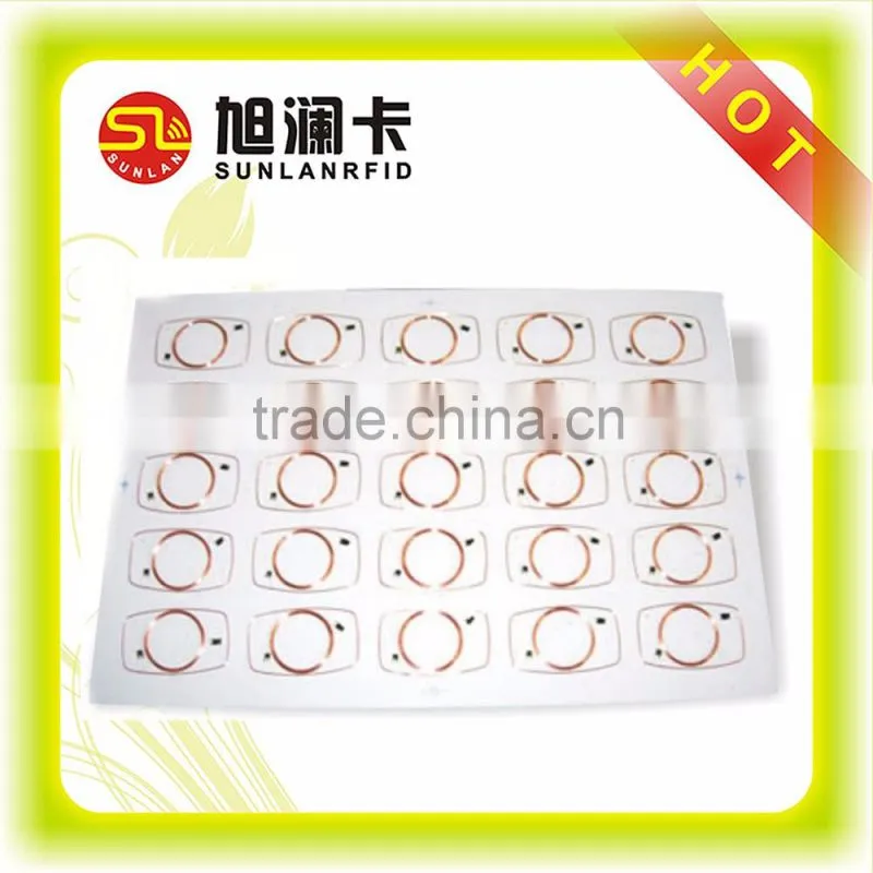 HF13.56MHZ RFID Inlay Dry Stickers Label Inlay Antenna Material Etching Aluminium Foil