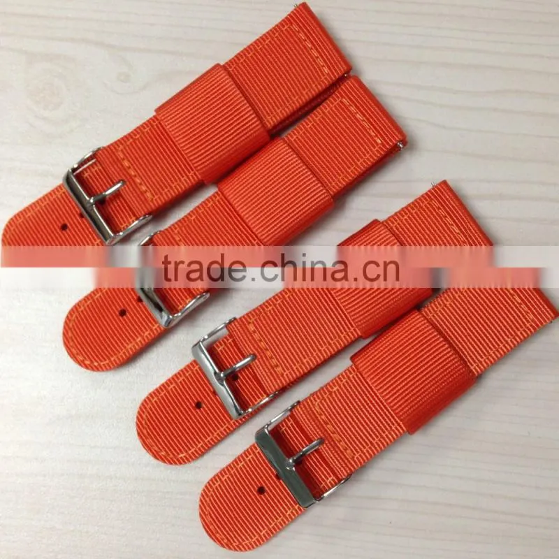 solid color 2 piece quick release watch nylon strap