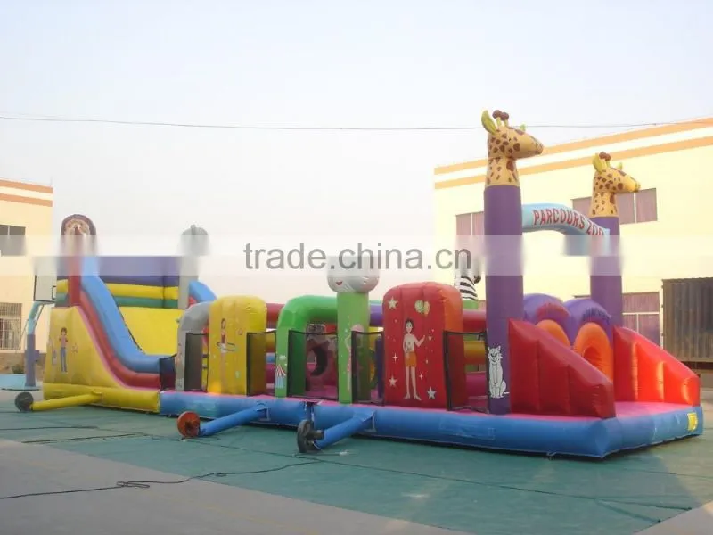 Commercial outdoor inflatable bouncer /inflatable slide bouncer /giant inflatable obstacle bouncer