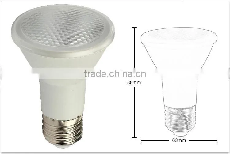 Haining LED PAR light PAR20 LED bulb spotlight lampara dimmable SMD E27 6W TUV CE approved Mingshuai factory