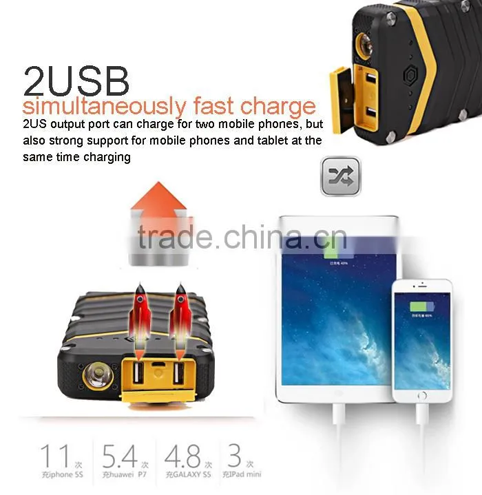 New 30000mah dual usb portable solar panel power bank