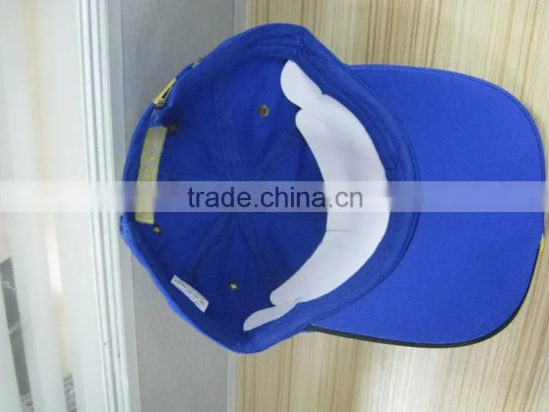 100% cotton 6 panel flat embroidery baseball cap