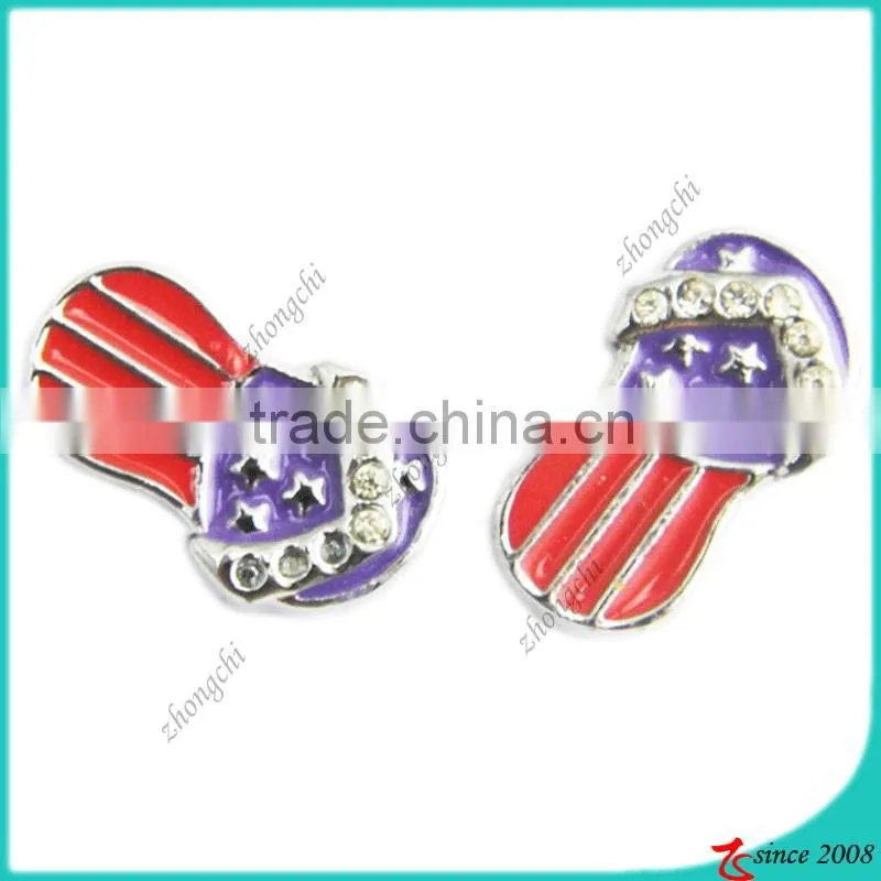 Fashion Jewelry Metal 10MM Lucky Horse Shoe Slide charm