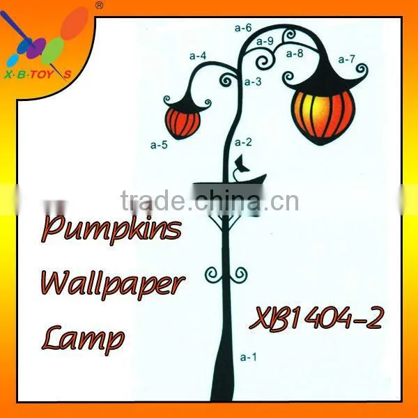 2014 Factory supply new fashion Wallpaper Light DIY 3D Pumpkin Shape Night Light