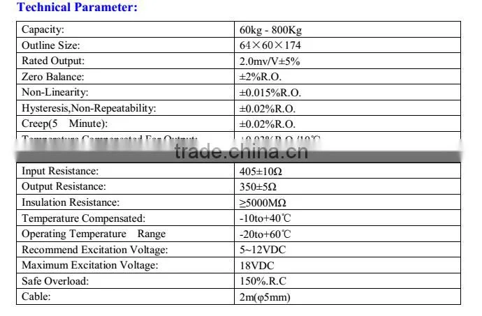 Aluminum alloy load cell /sensor AM629