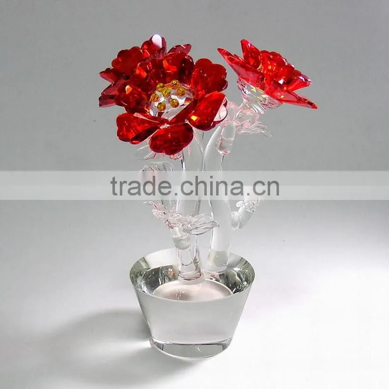 2016 beautiful and various type of crystal flower for gifts