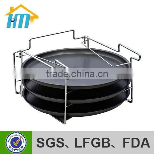 carbon steel 3pcs pizza pan
