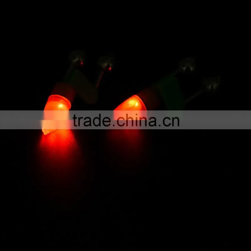 50Pcs Night Fishing Rod Tip Red LED Light Twin Bells Ring Fish Bait Alarm