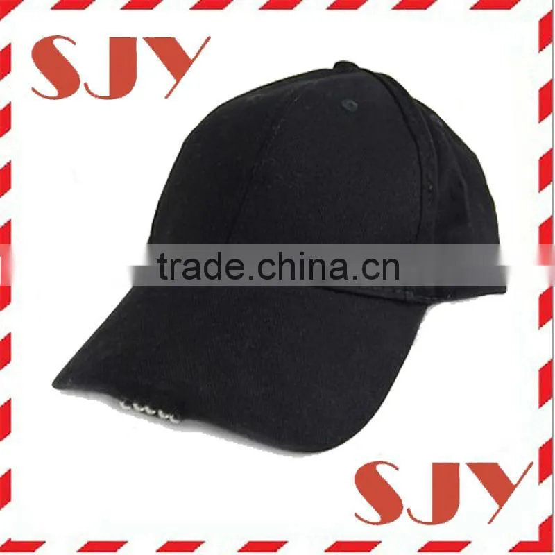 customized embroidery logo fishing and camping LED caps and hats