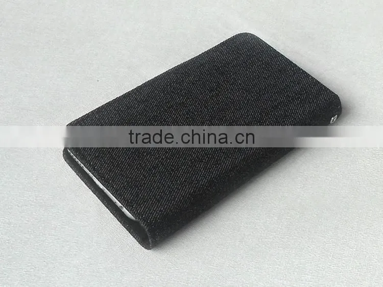 Black Canvas Leather Diary Universal Phone Case