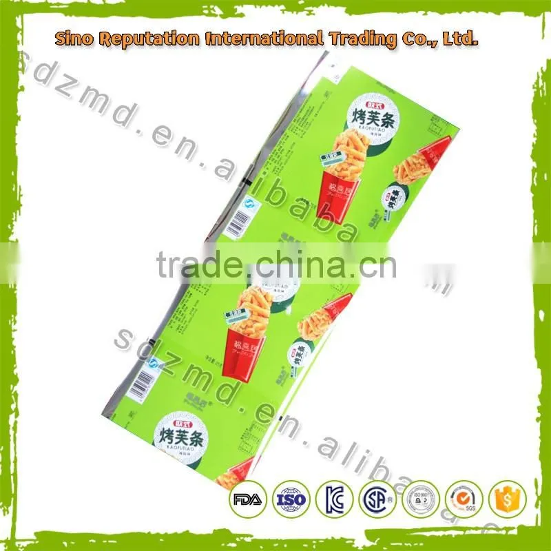 Custom printed Aluminium foil packing film for Potato chips packaging with good quality