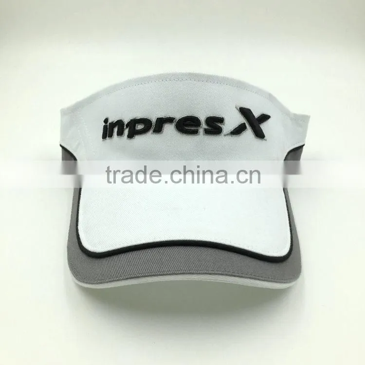 100% cotton twill 3D embroidery sun protection golf cap