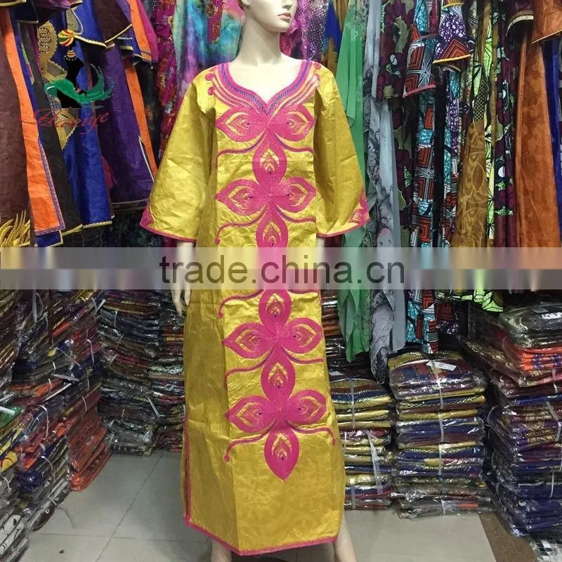 bazin riche dress 2016 african bazin embroidery design dress for women design fashion dress