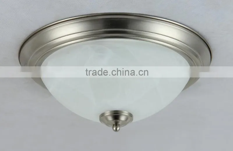 LED 15" Circles Flush Mount Ceiling brushed Nickel Fixture with glass shade 3*E26 UL,CE, ETL,ROHOS.