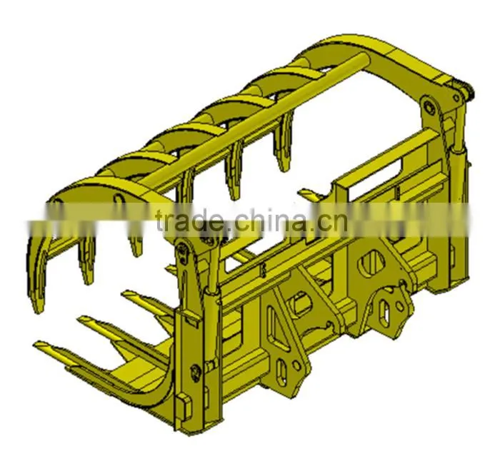 OEM SDLG Wheel Loader Attachment Big Grass Grapple For LG978 Wheel Loader