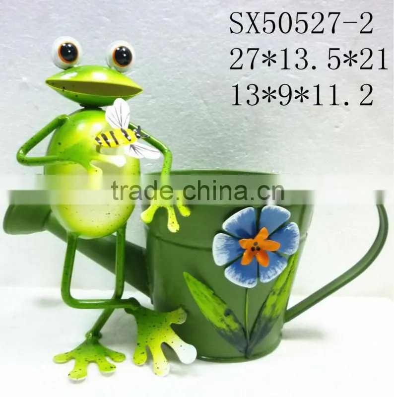metal garden planter or flower pot