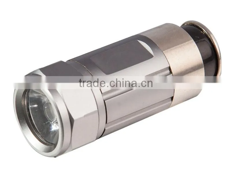 12V rechargeable car flashlight Plugs into car socket directly for charging mini flashlight