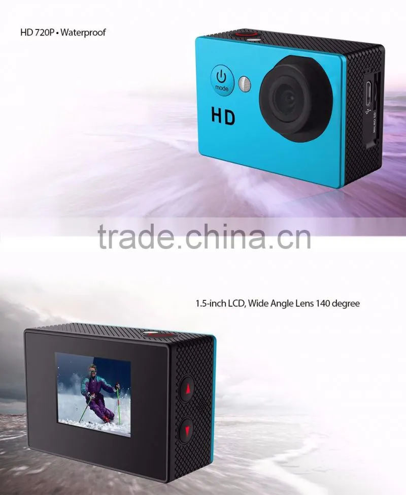 A8 720P HD Waterproof Action Camera for 30M Waterproof