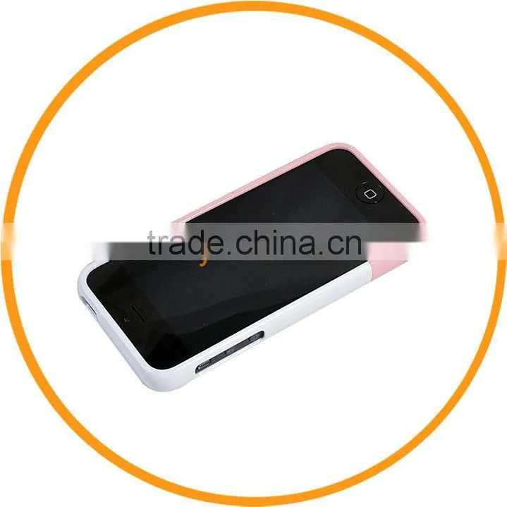 New Fashion Vivid Choice Colorful Back Cover Hard Case for iPhone5 5 Pink+White from Dailyetech