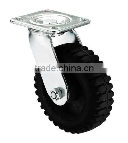 Roller Bearing 200mm Heavy Duty Black Rubber Caster Wheel
