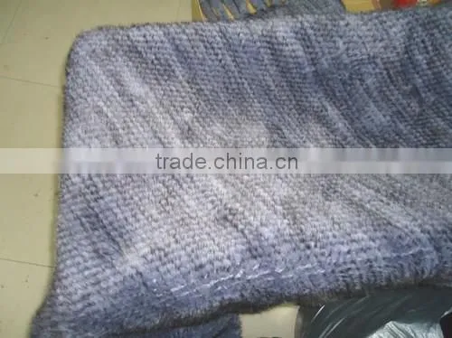 wholesale genuine knitted mink fur blanket from China