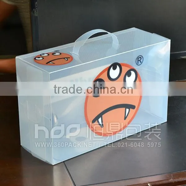 wholesale clear pvc pp pet shoe packaging box