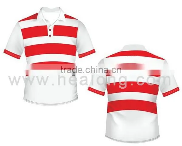hot selling black white stripe pattern cricket jersey