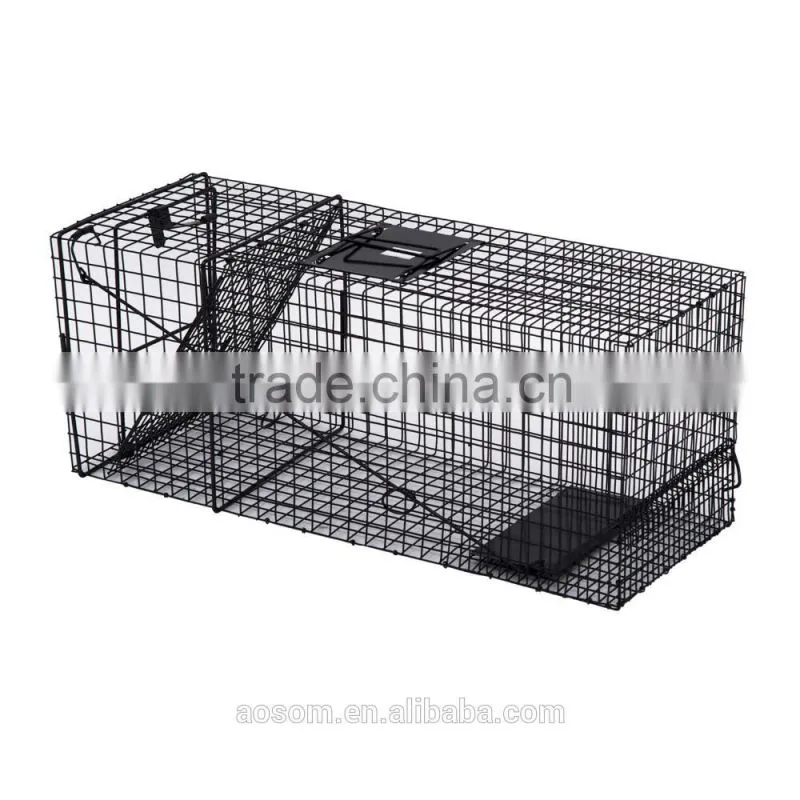 PawHut Black Pet Small Metal Animal Trap