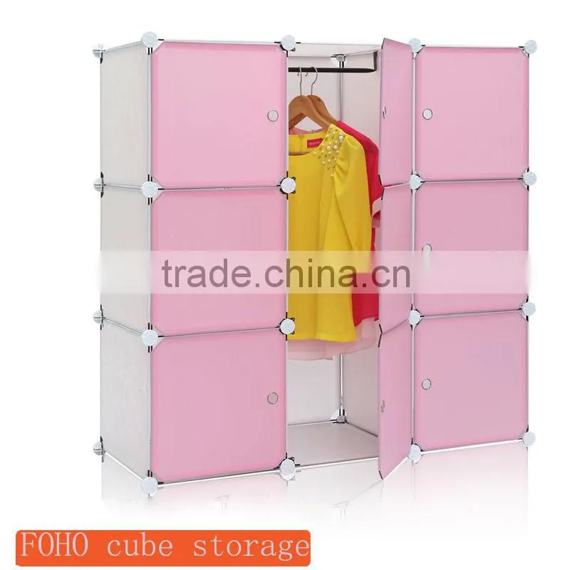 2015 Easy Assembled Modern DIY plastic shelf for cloth