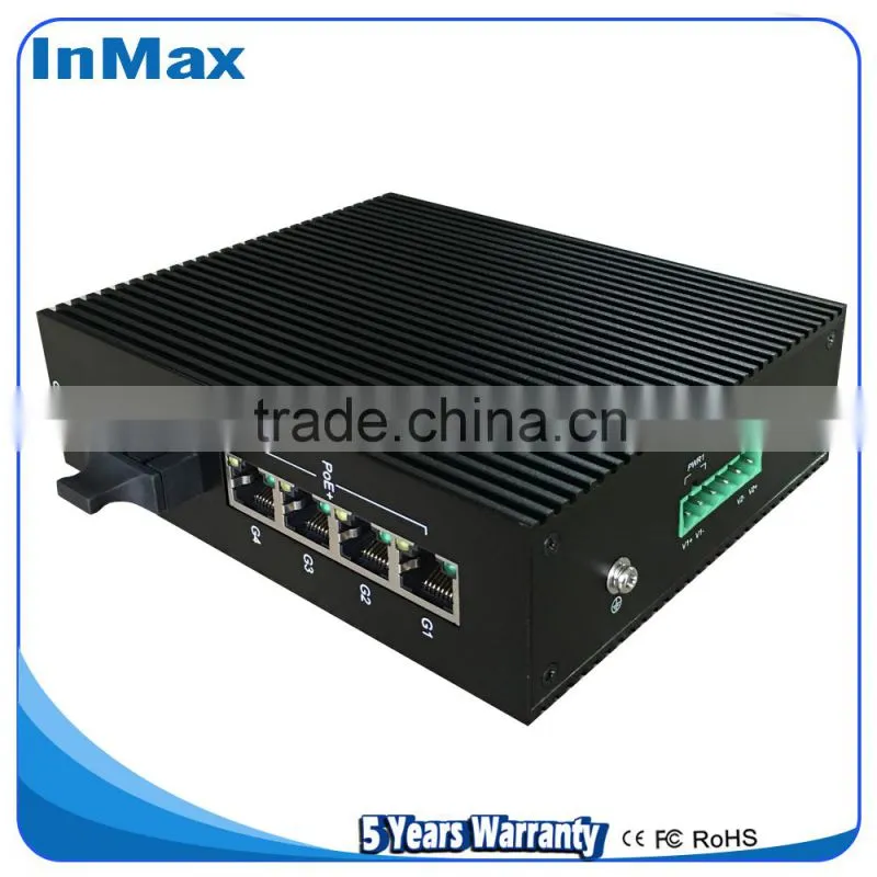 Din Rail Full Gigabit Unmanaged PoE Industrial Ethernet Switches P505B