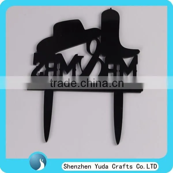 Factory Black Mr&Mrs Silhouette Wedding Cake Topper