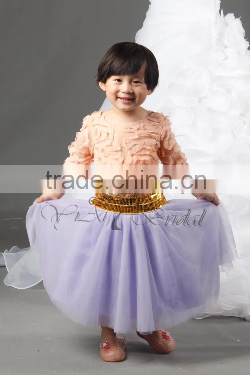 FQ-2 Cheap Latest Dress Designs For Flower Girl Net Dresses