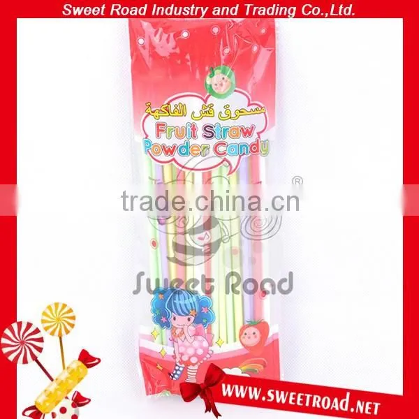 Multi-Colored Tasty Fruit Straw Powder Candy