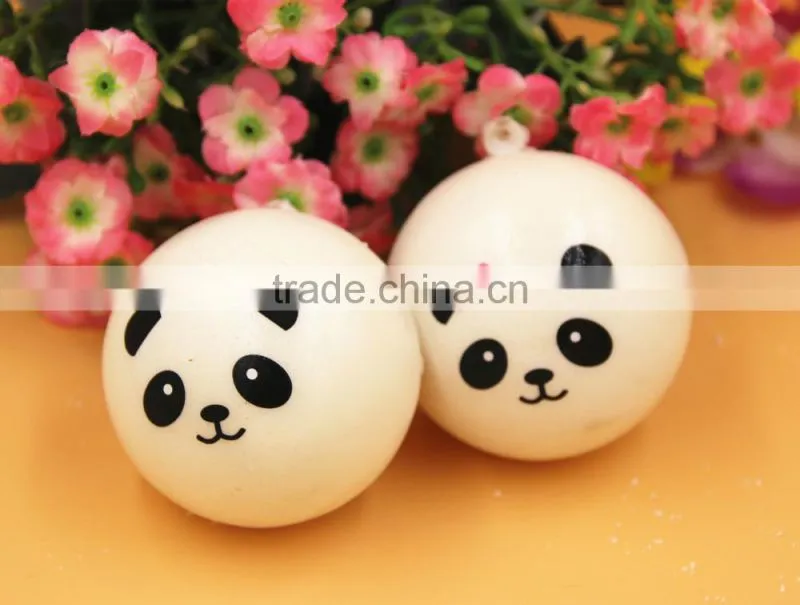 Promotional Gifts Wholesale New Creative Soft Fake Expression Panda Bread Artificial Food Model Props -Yiwu sanqi crafts factory