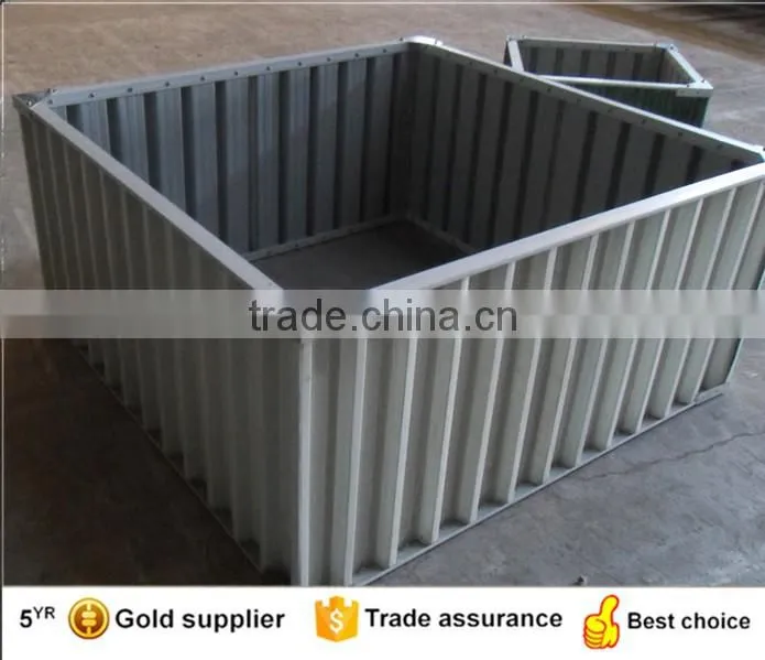 Corrugated raised garden bed