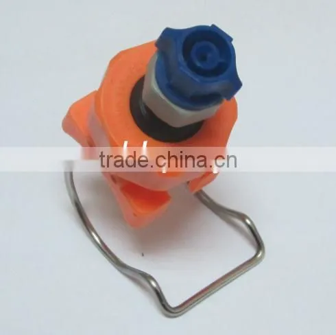 Adjustable ball plastic and 316SS toggle clip/clamp cone or flat fan jet spray nozzle